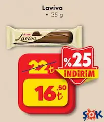 ÜLKER LAVİVA ÇİKOLATA 35 G